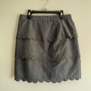 Gray Tiered Banana Republic Skirt
